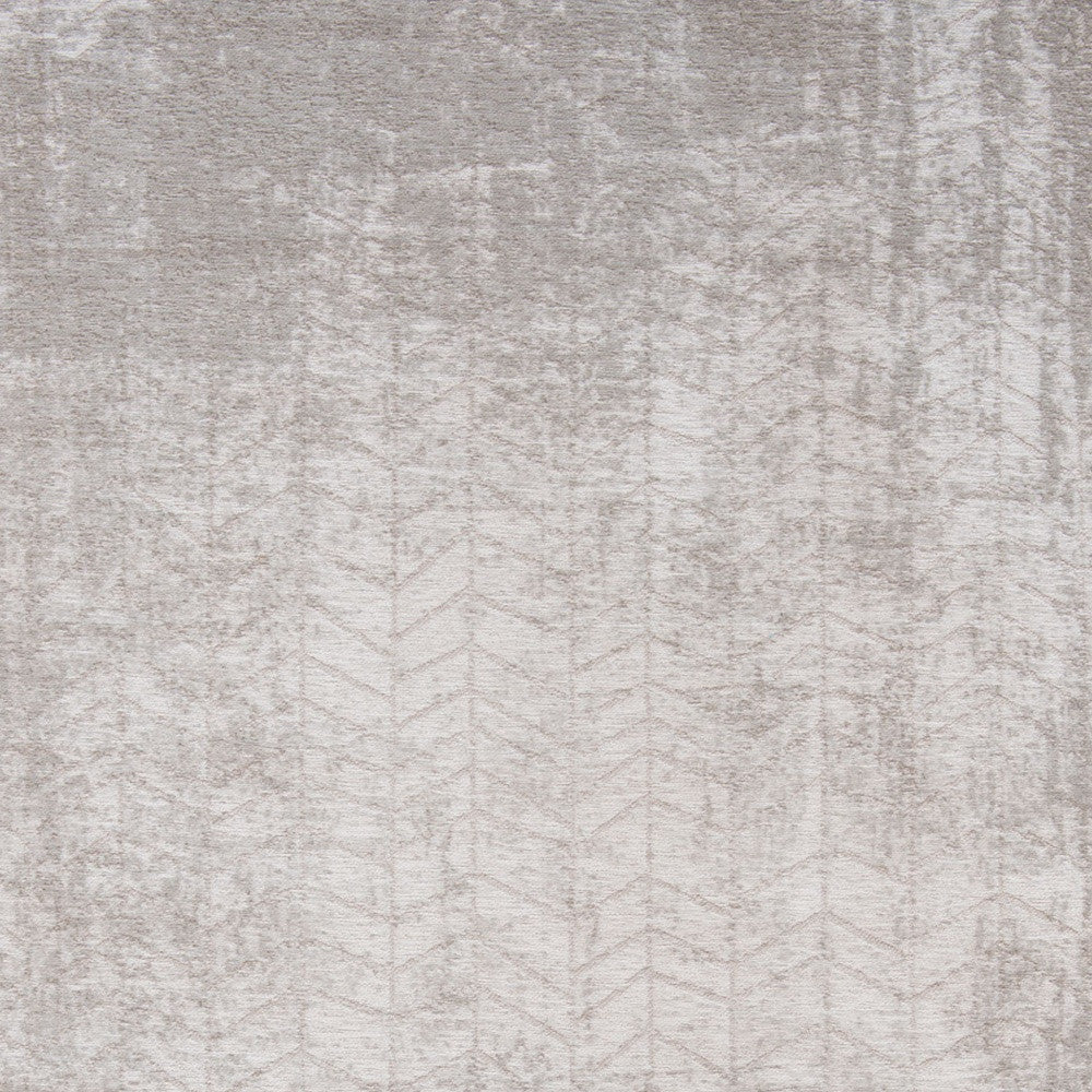 8' x 11' Gray and White Chevron Non Skid Area Rug
