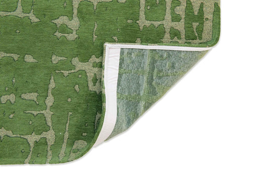 5' x 7' Green Abstract Non Skid Area Rug