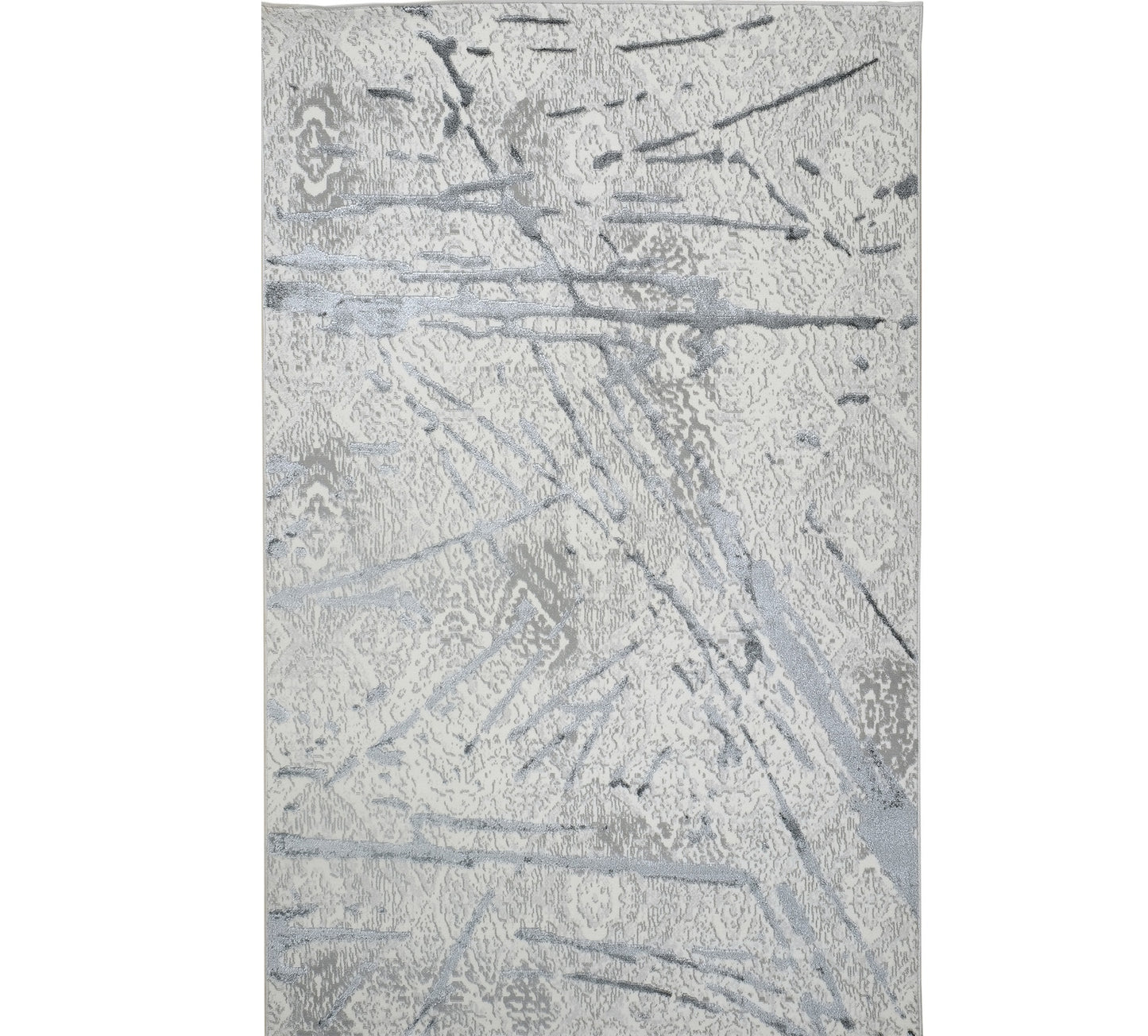 5' x 8' Gray Abstract Area Rug