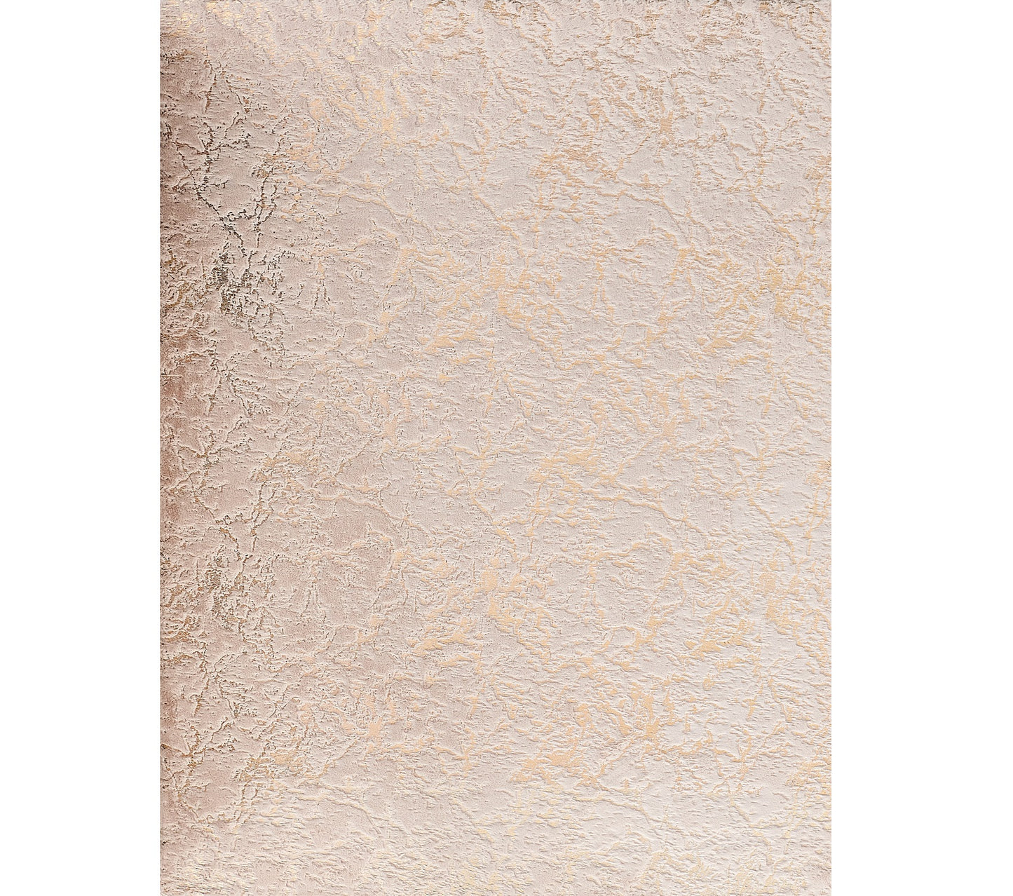 2' x 3' Beige and Gold Faux Fur Abstract Shag Non Skid Area Rug