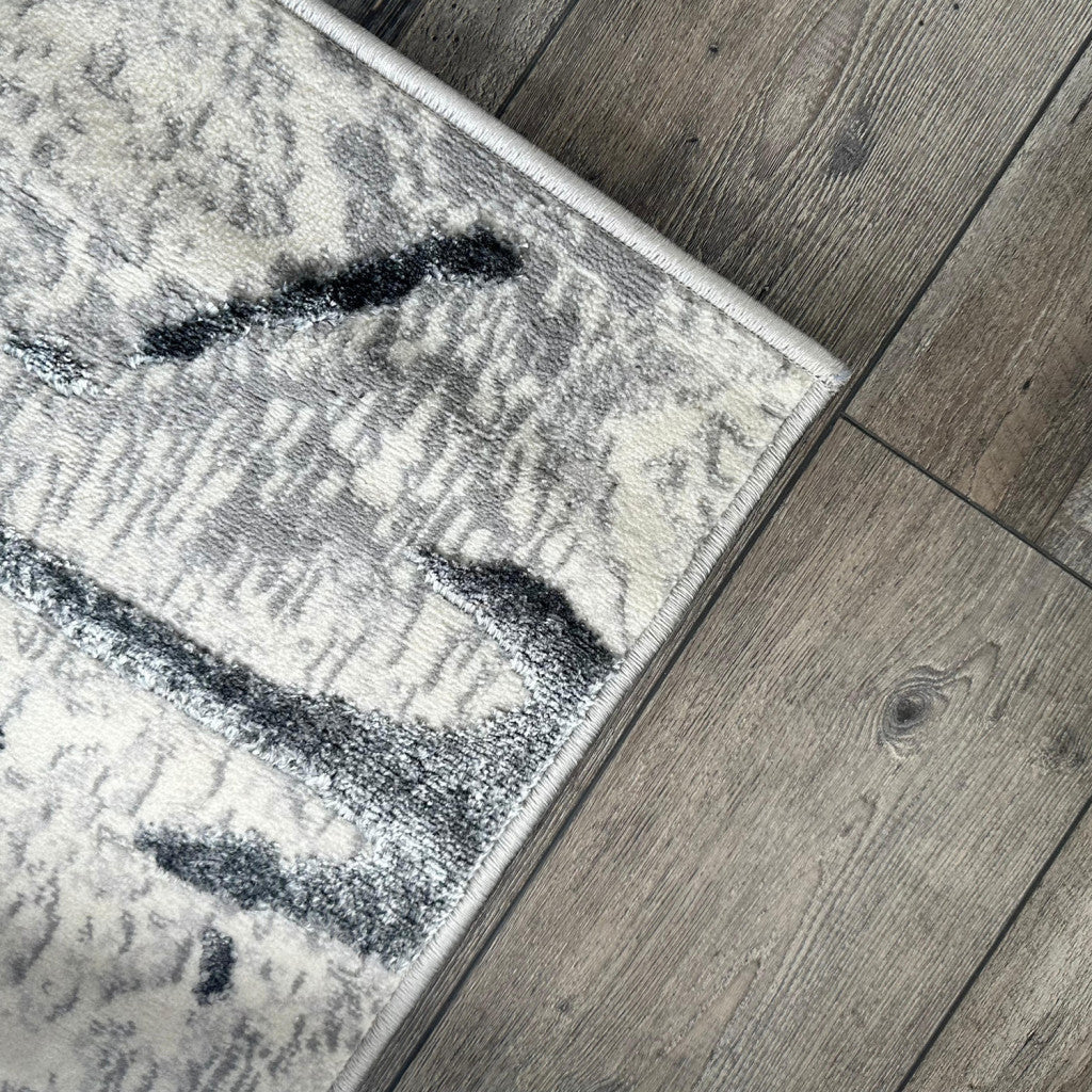 9' x 12' Gray Abstract Area Rug