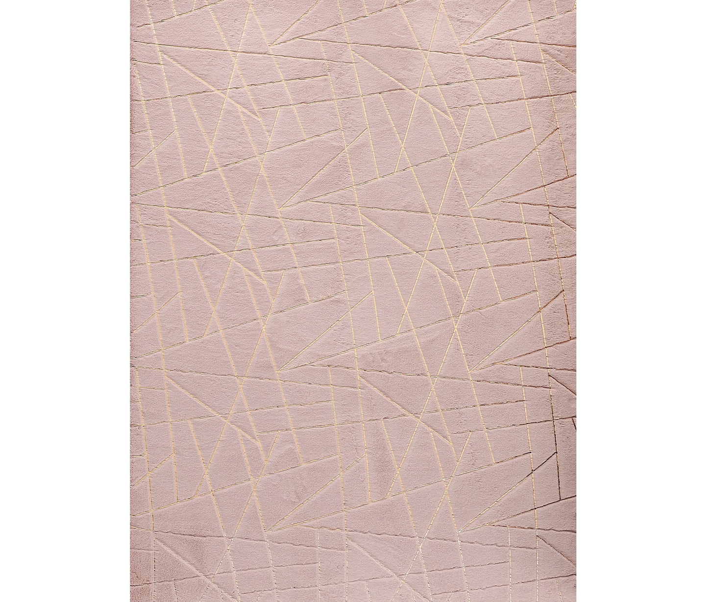 8' x 11' Pink and Gold Faux Fur Abstract Shag Non Skid Area Rug