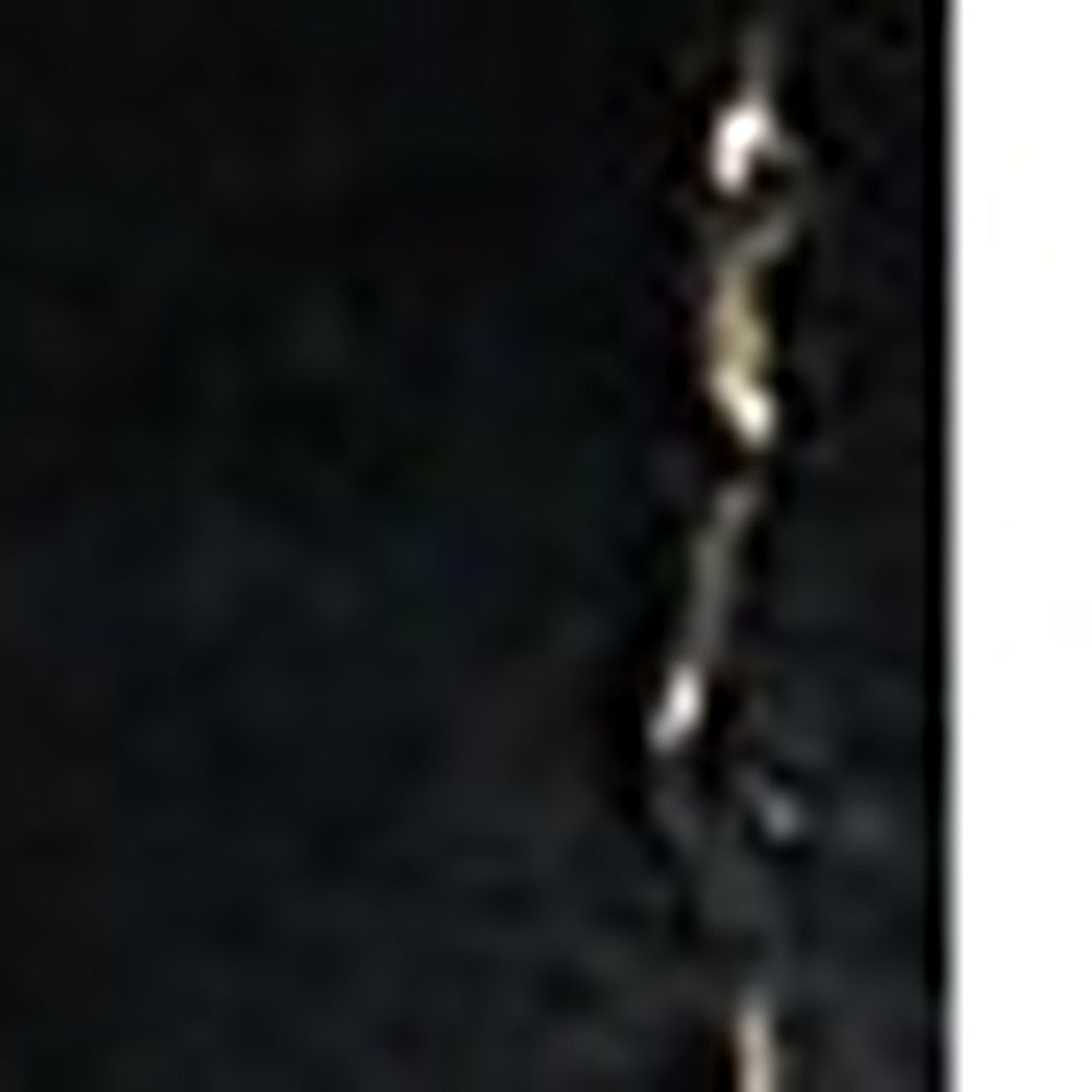 6' x 9' Black and Gold Faux Fur Abstract Shag Non Skid Area Rug