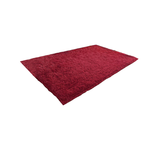 5' x 7' Red Shag Hand Tufted Area Rug