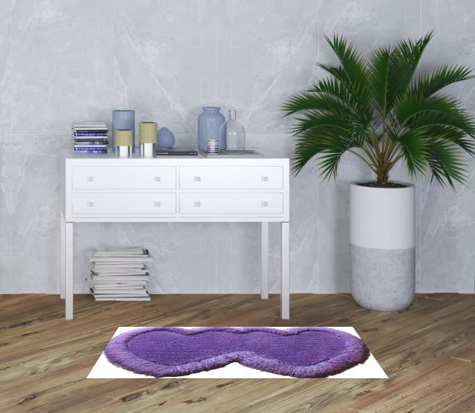 2' X 5' Lavender Shag Hand Tufted Area Rug