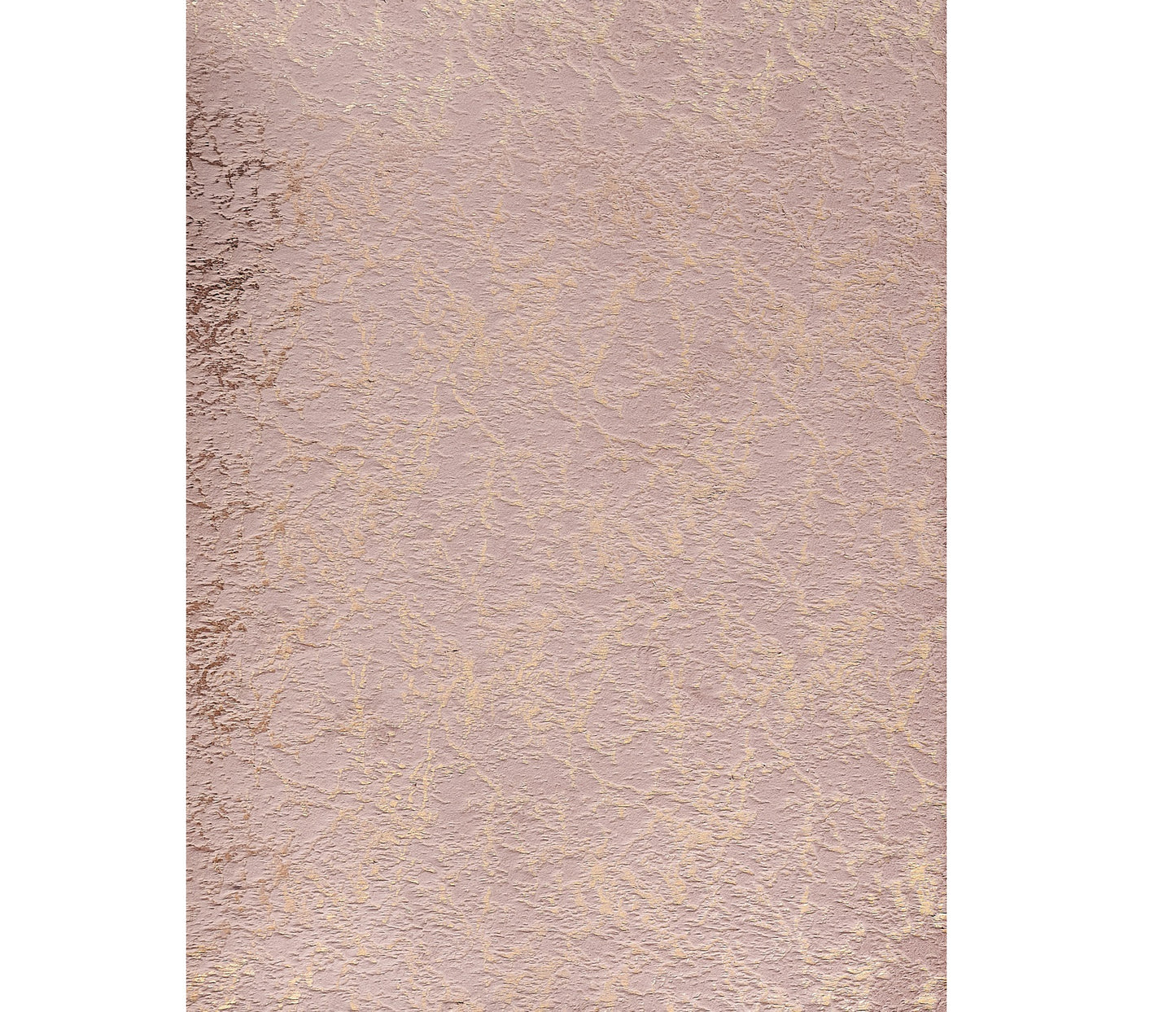 5' x 7' Pink and Gold Faux Fur Abstract Shag Non Skid Area Rug