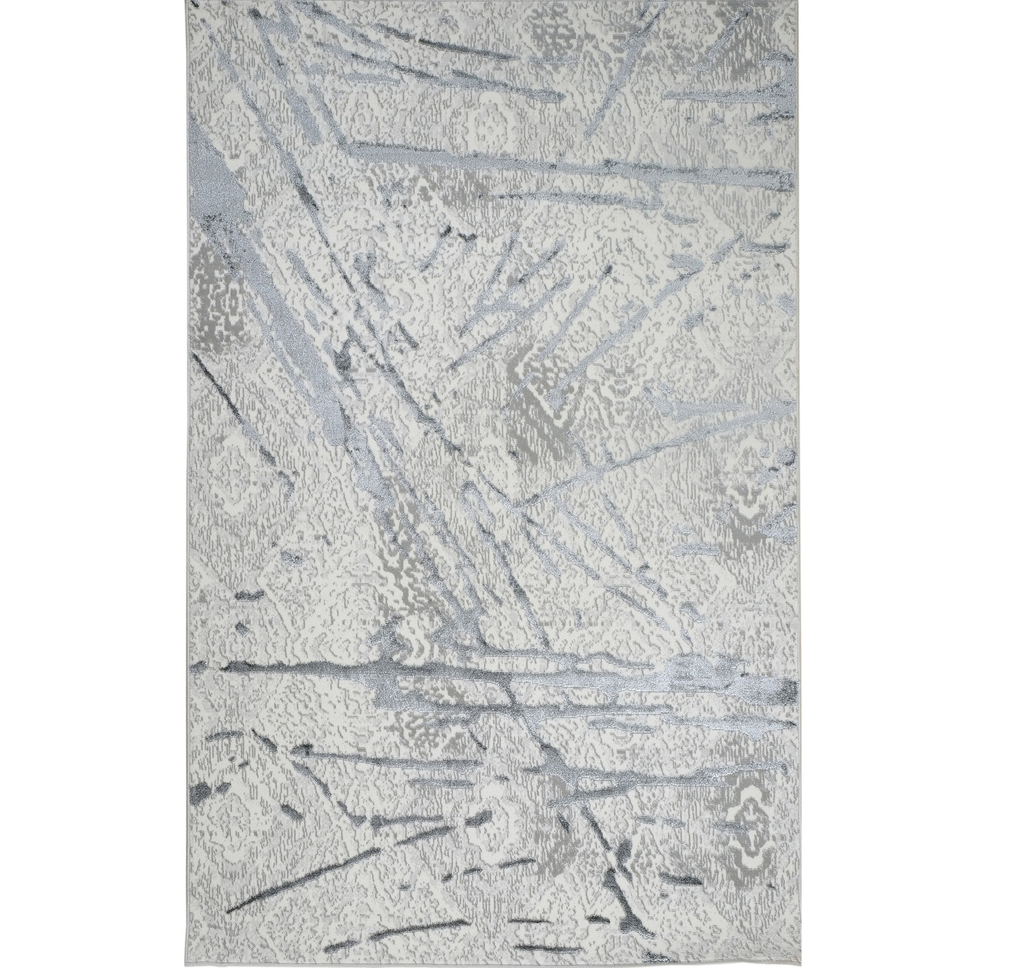 8' x 11' Gray Abstract Area Rug