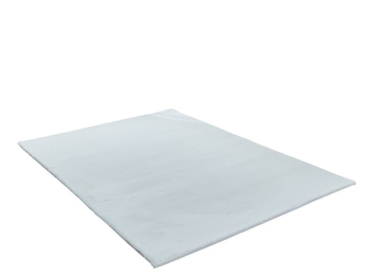 5' x 8' Light Gray Faux Fur Shag Non Skid Area Rug