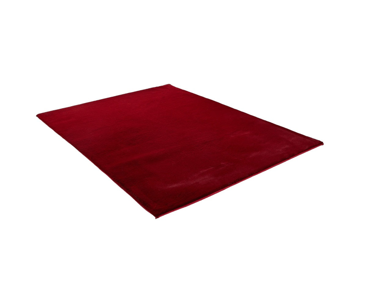 7' x 10' Burgundy Faux Fur Shag Non Skid Area Rug