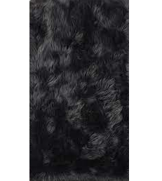 5' x 7' Black and Gray Shag Sheepskin Washable Area Rug