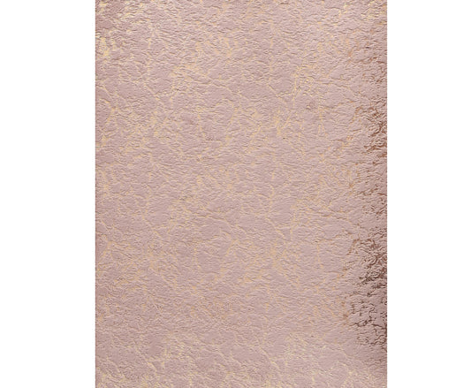 3' X 5' Pink and Gold Faux Fur Abstract Shag Non Skid Area Rug