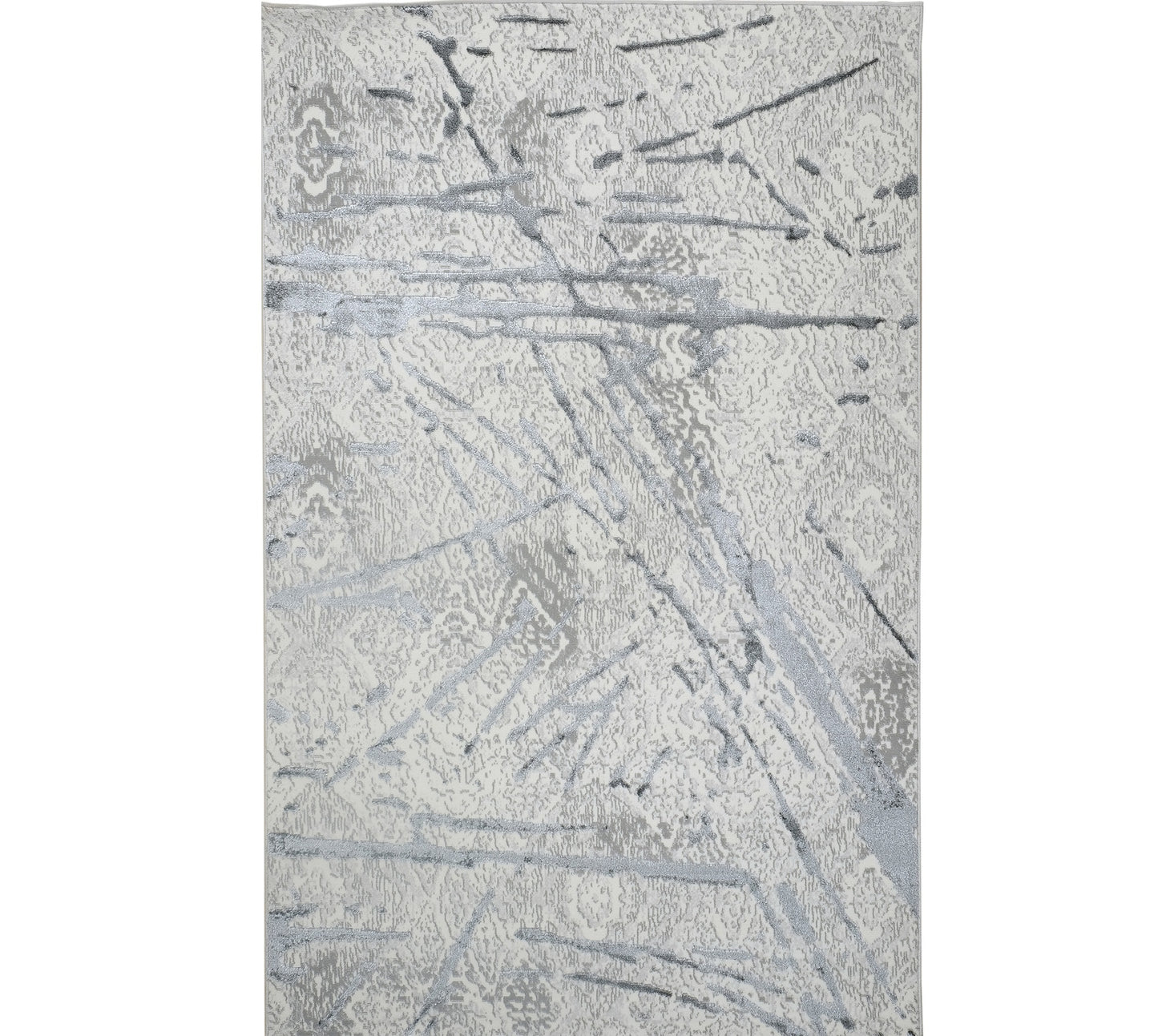 4' x 6' Gray Abstract Area Rug