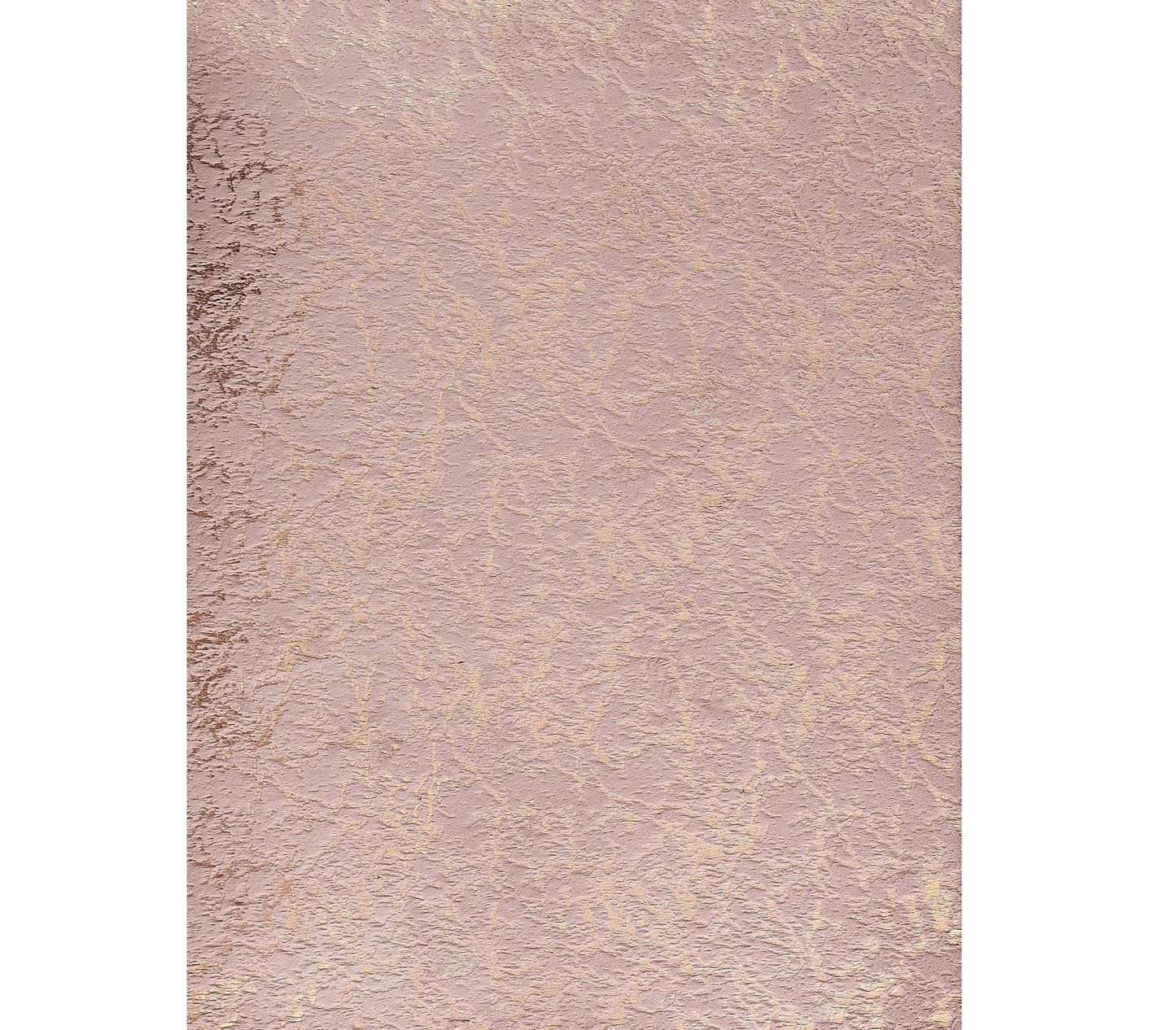 4' x 6' Pink and Gold Faux Fur Abstract Shag Non Skid Area Rug