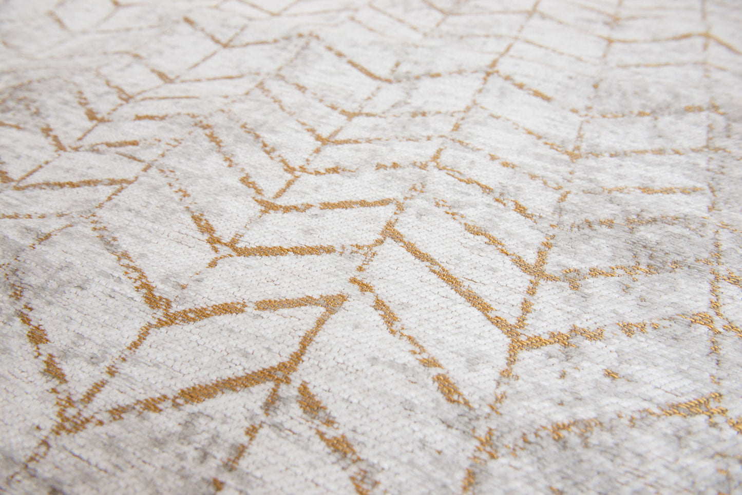 8' Gray and Yellow Round Chevron Non Skid Area Rug