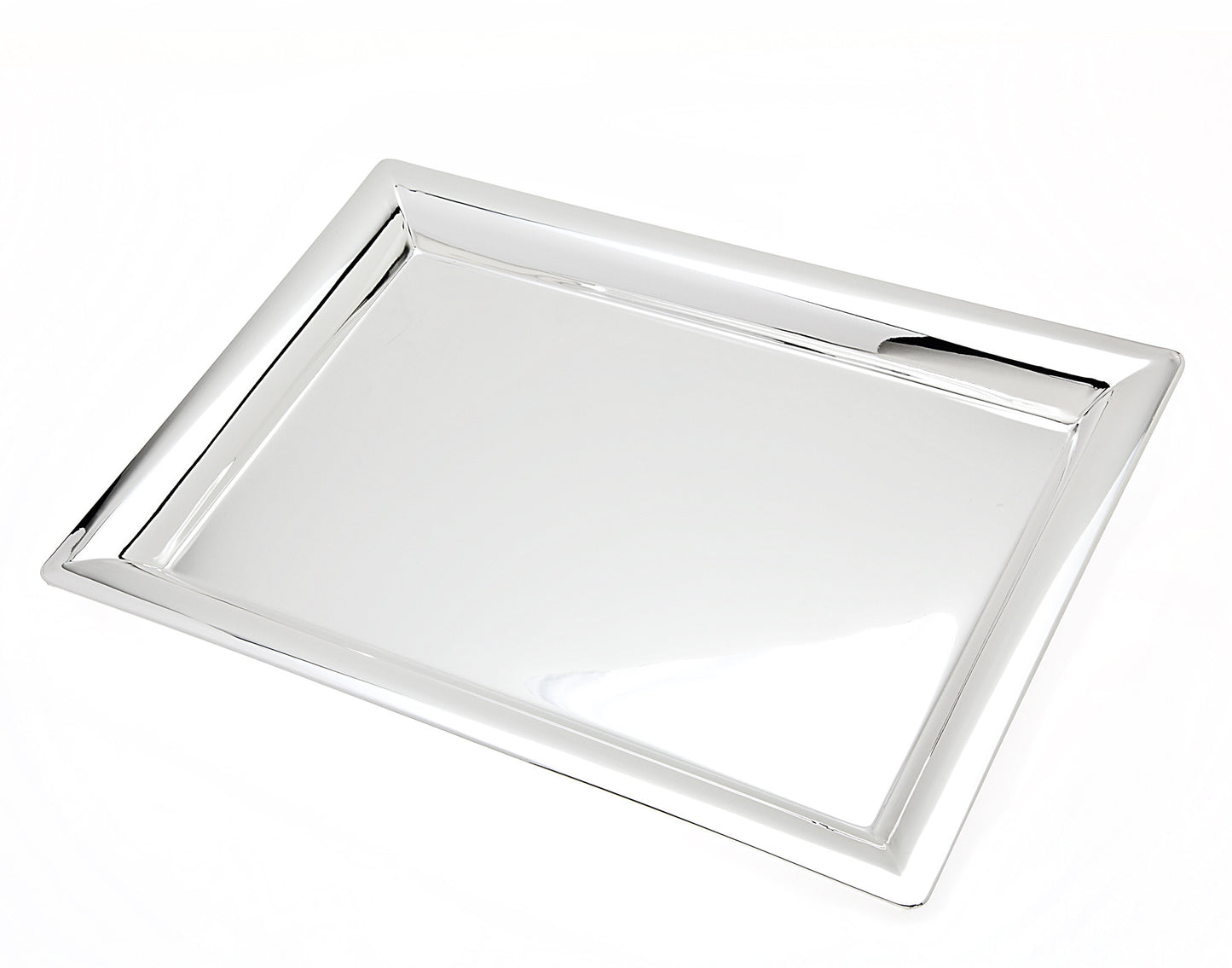 16" Silver Stainless Steel Serving Tray