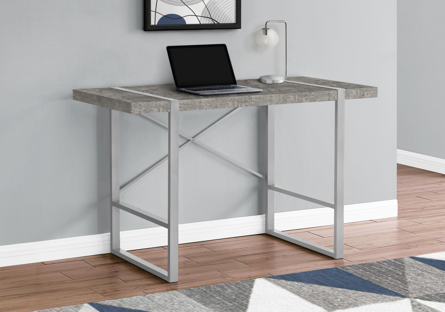 49" Gray Computer Desk