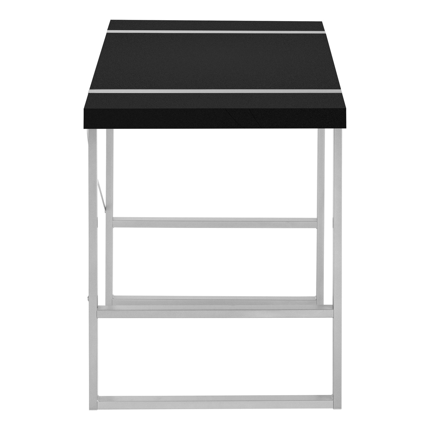 49" Black and Gray Computer Desk