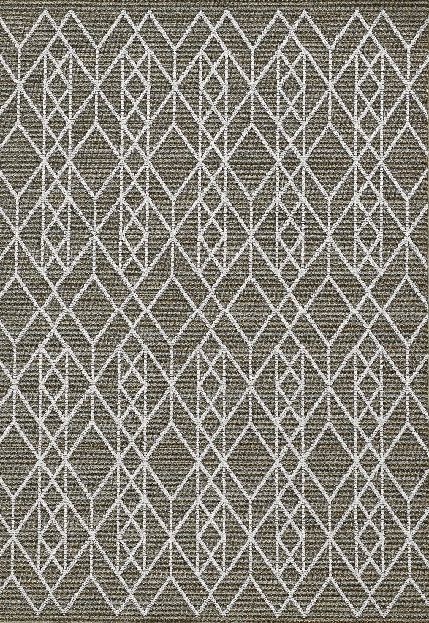 4'X6' Grey Machine Woven Uv Treated Geometric Indoor Outdoor Area Rug