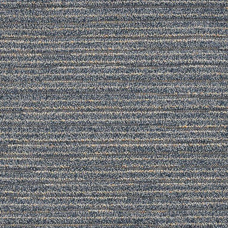 7'X9' Denim Blue Machine Woven Uv Treated Abstract Lines Indoor Outdoor Area Rug