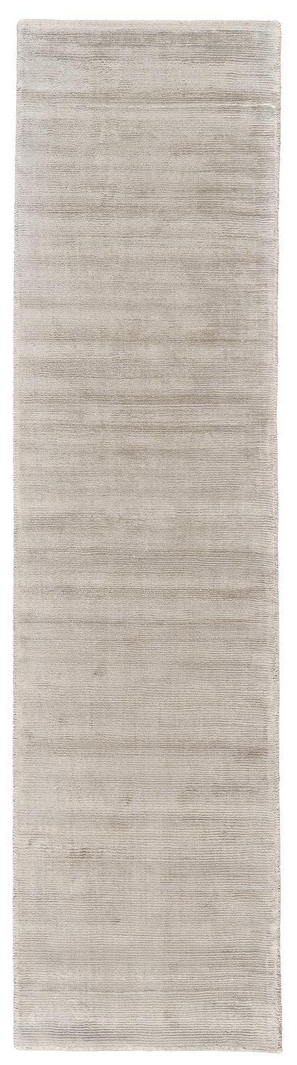 10' Ivory and Tan Hand Woven Runner Rug