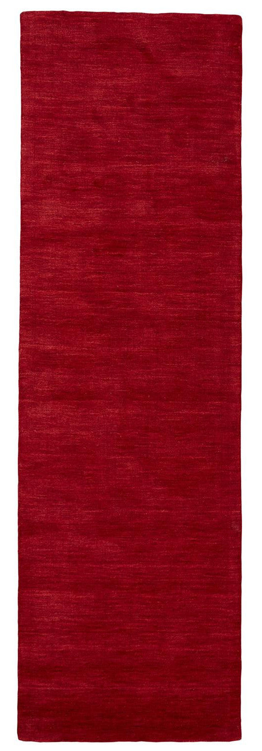 8' Red Hand Woven Runner Rug