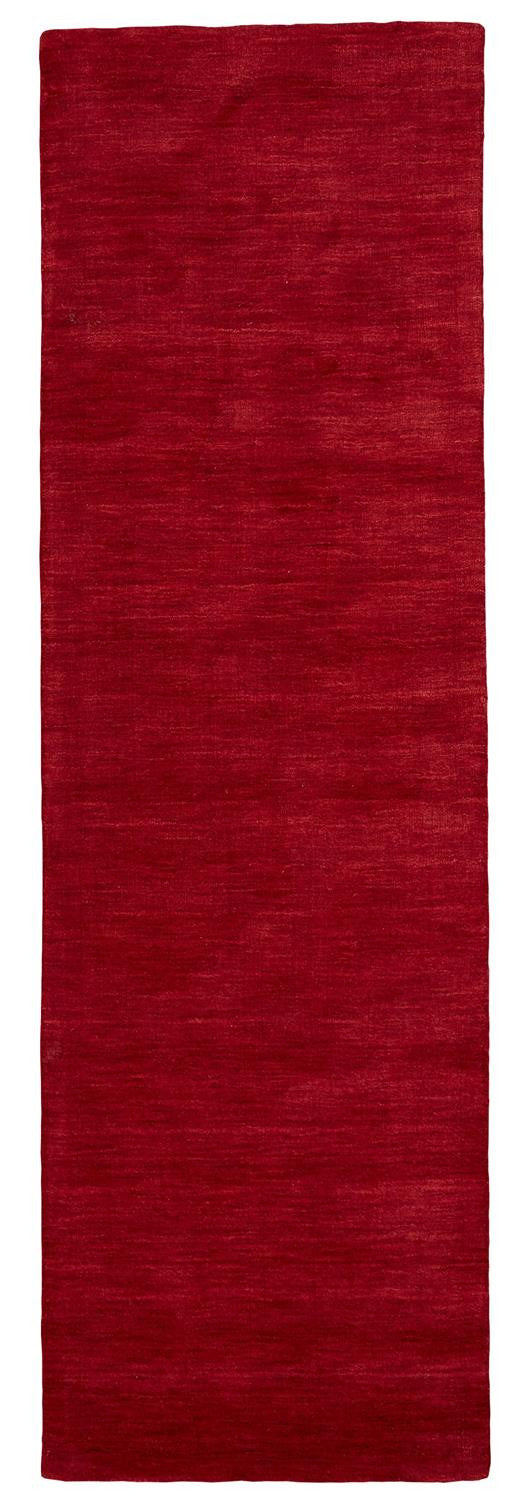 8' Red Hand Woven Runner Rug