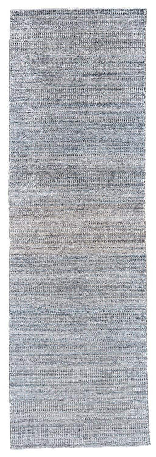 10' Gray and Purple Ombre Hand Woven Runner Rug