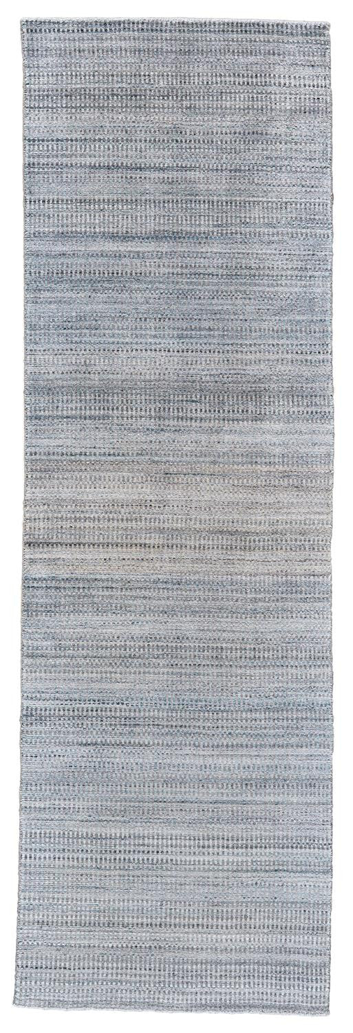 10' Gray and Purple Ombre Hand Woven Runner Rug