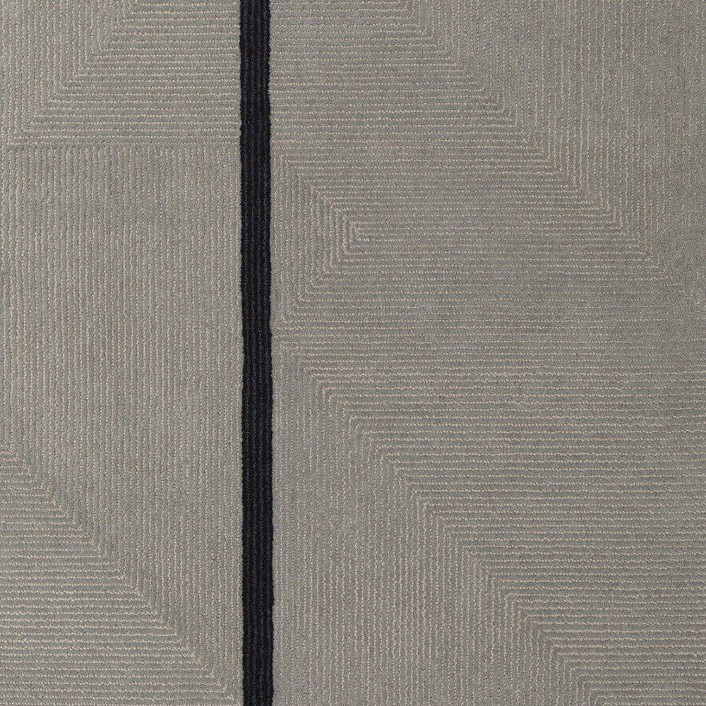 10' x 14' Brown and Black Abstract Geometric Hand Tufted Area Rug