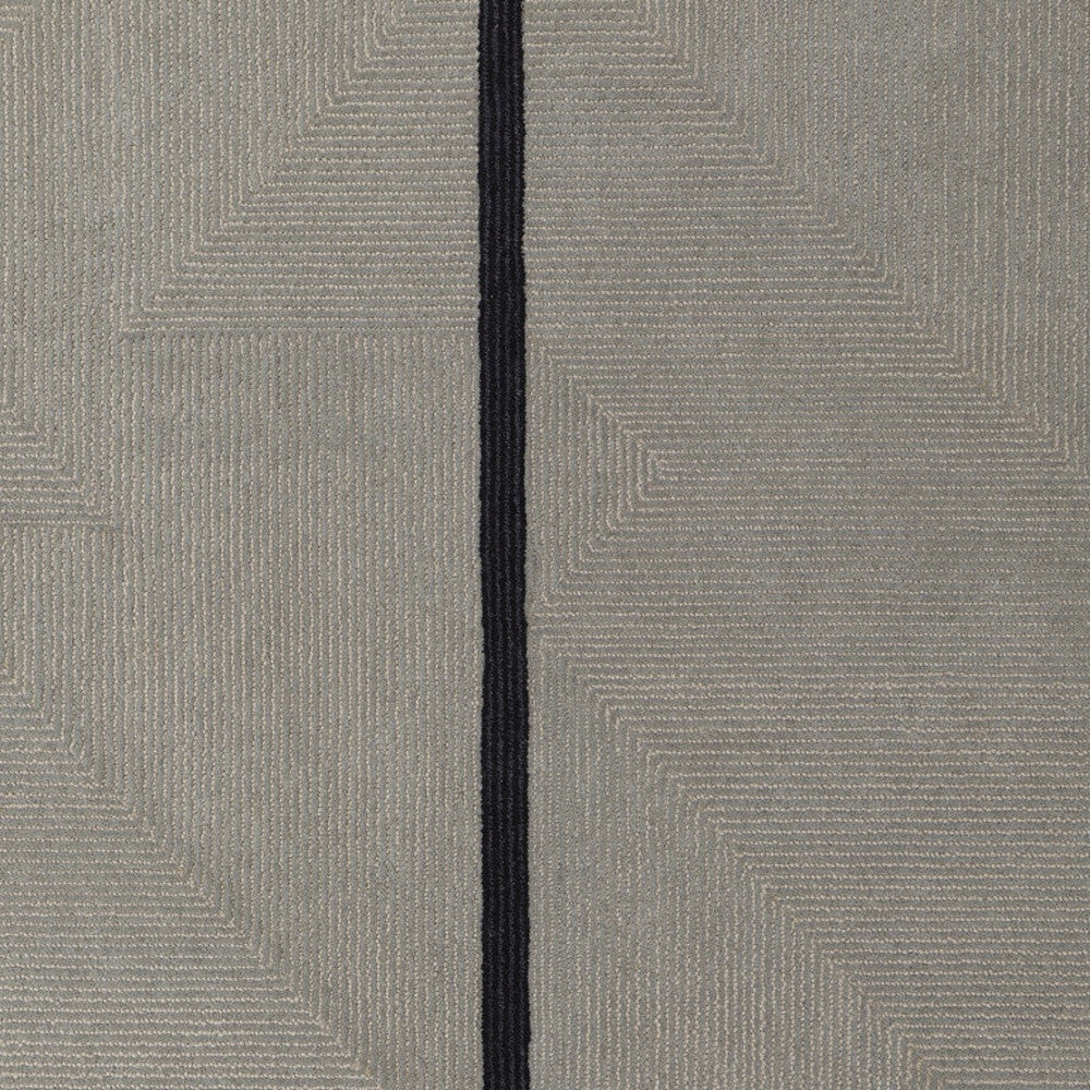 10' x 14' Brown and Black Abstract Geometric Hand Tufted Area Rug