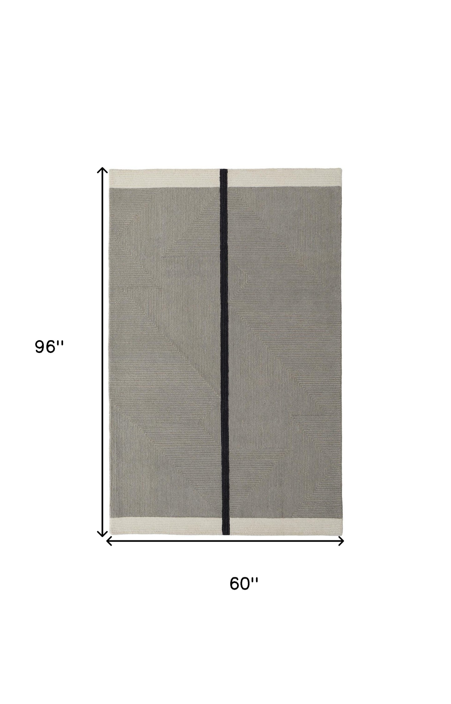 5' x 8' Brown and Black Abstract Geometric Hand Tufted Area Rug