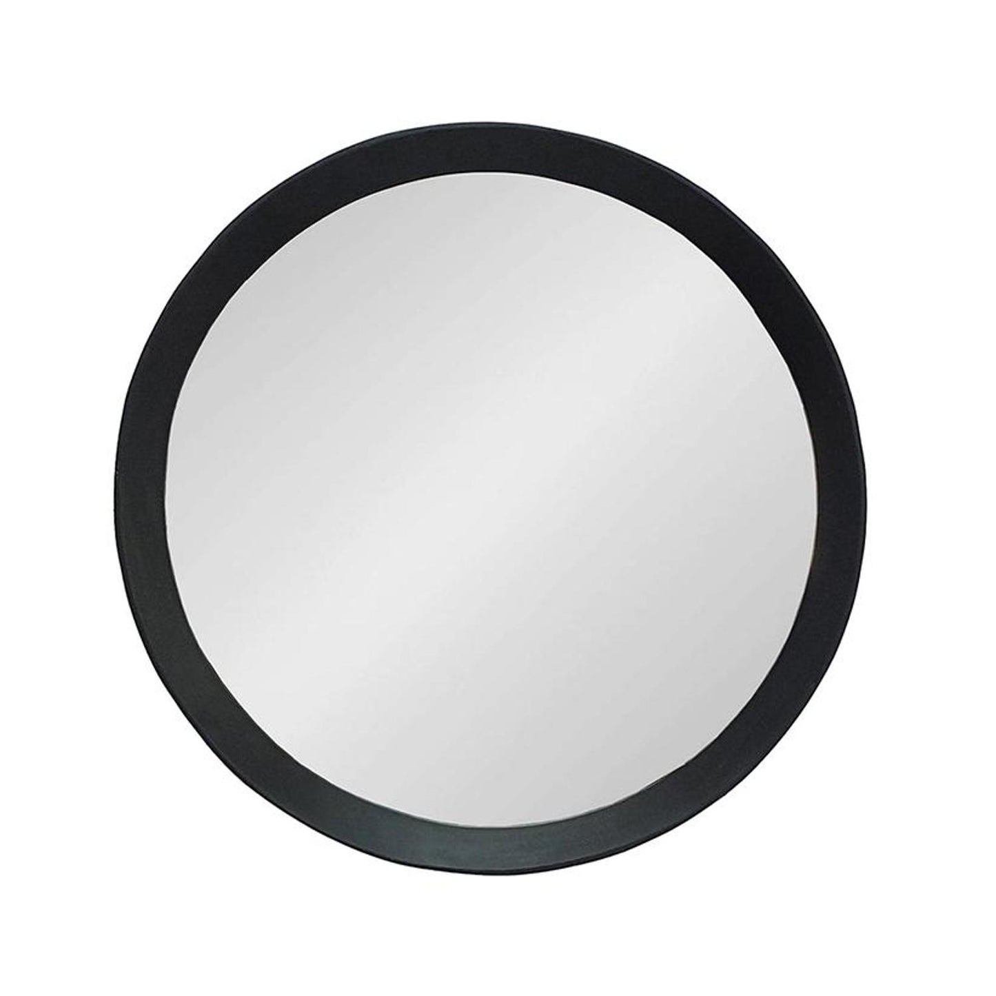 20" Black Round Framed Accent Mirror