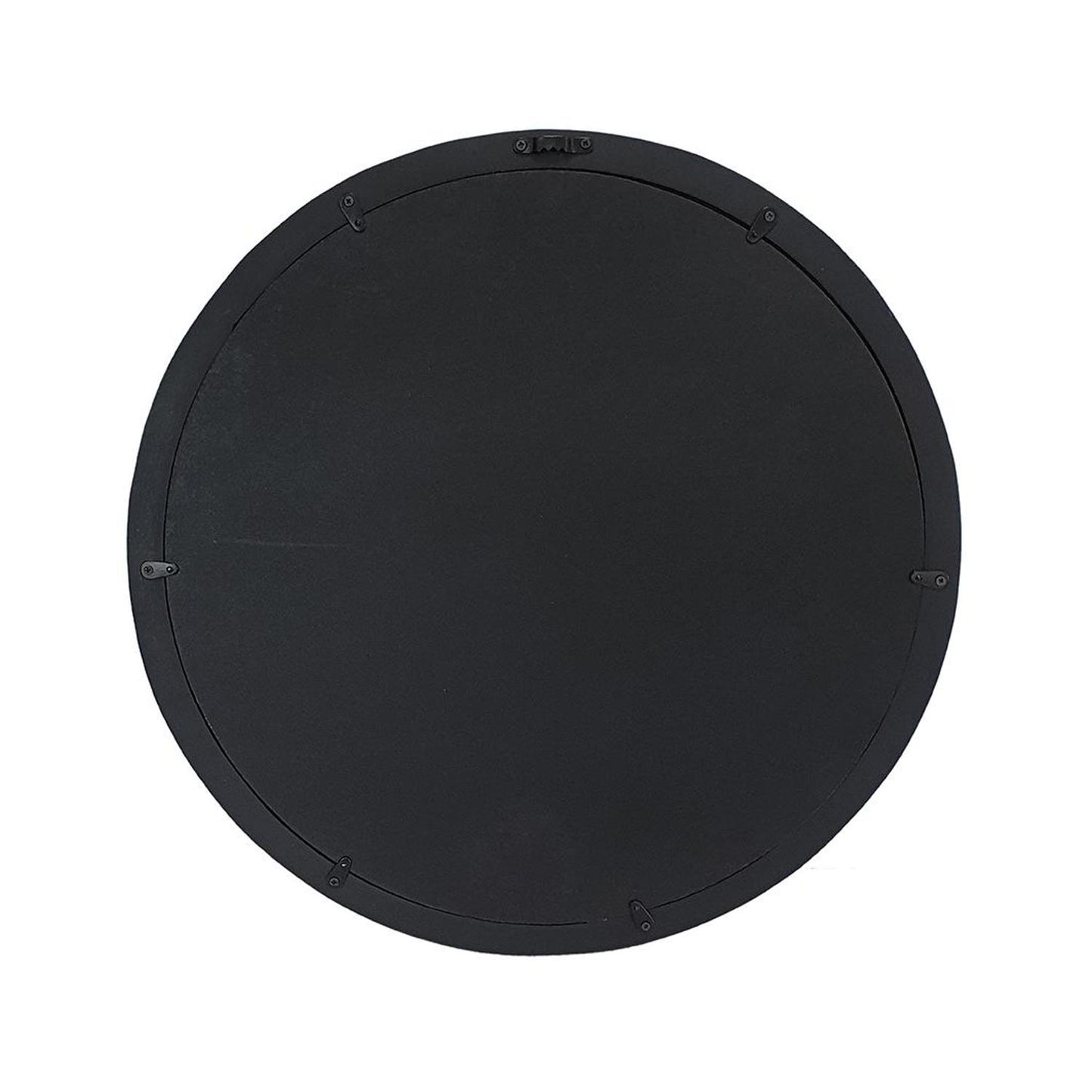 20" Black Round Framed Accent Mirror