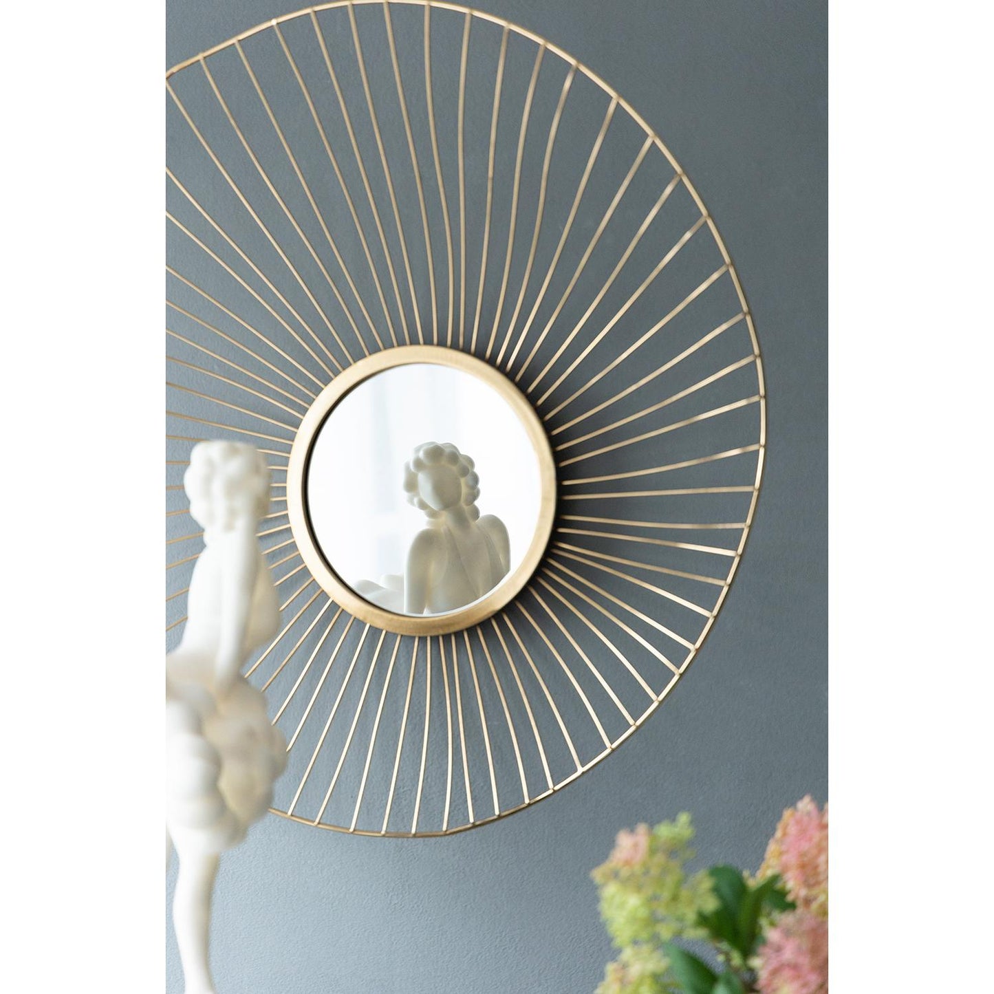 25" Gold Abstract Framed Accent Mirror