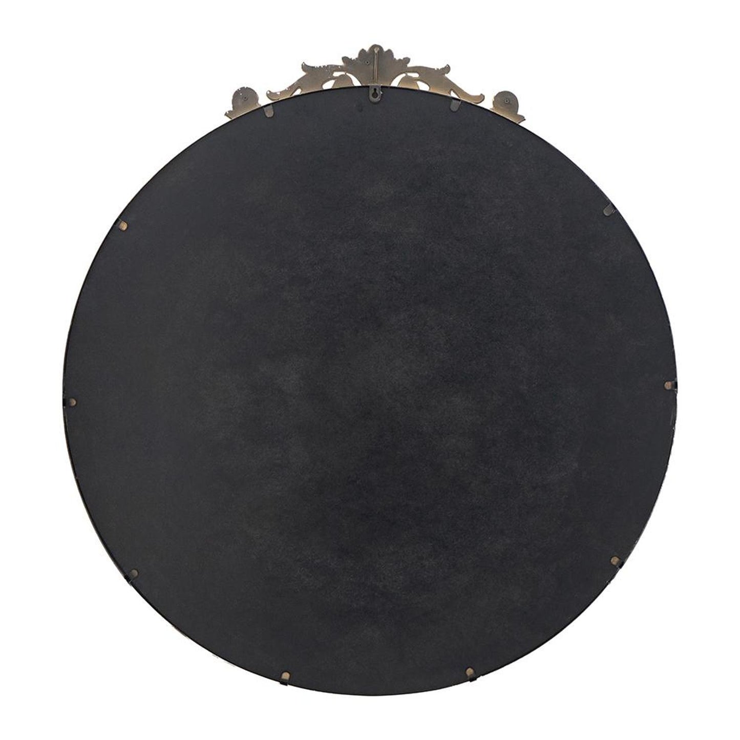 39" Gold Crowned Top Framed Accent Mirror