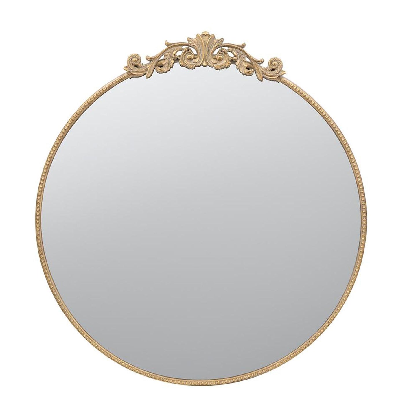 39" Gold Crowned Top Framed Accent Mirror