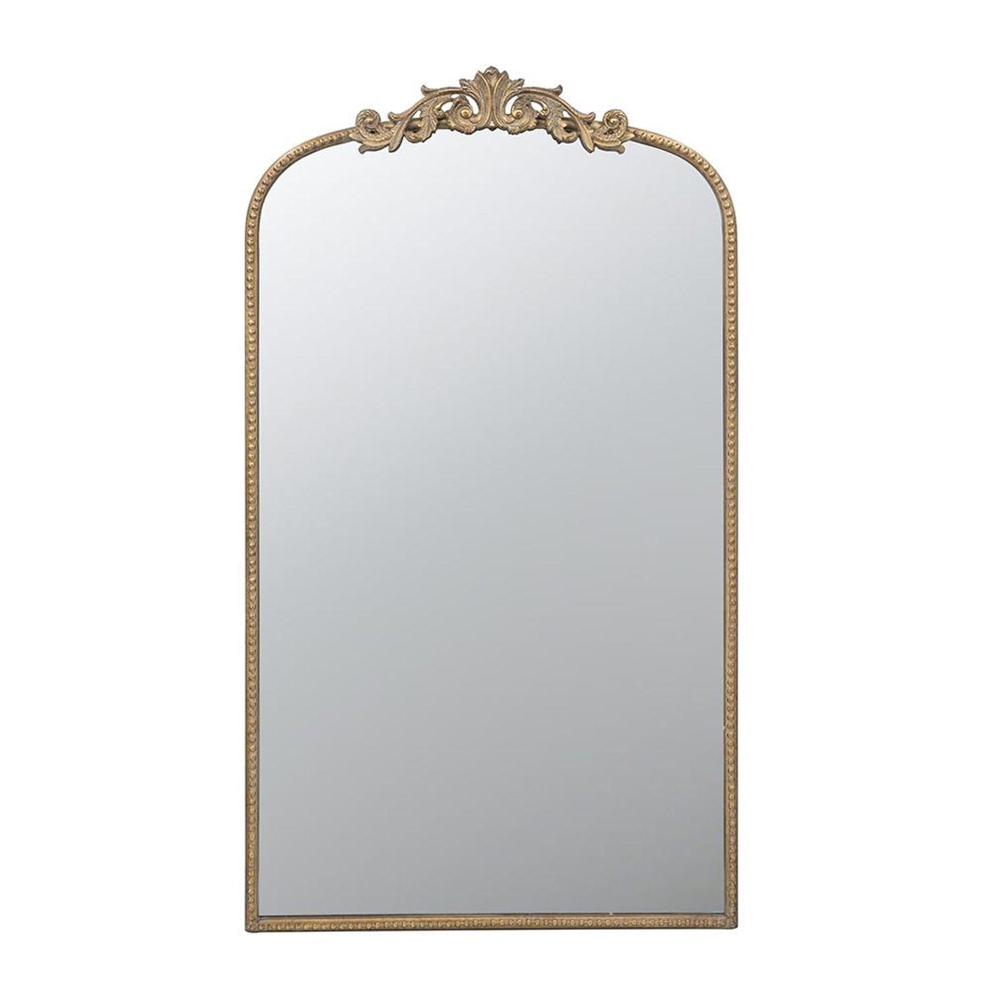 42" Gold Crowned Top Framed Accent Mirror