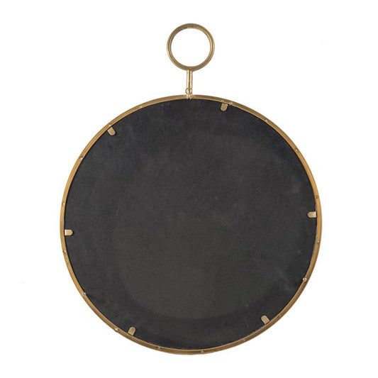 28" Gold Round Framed Accent Mirror