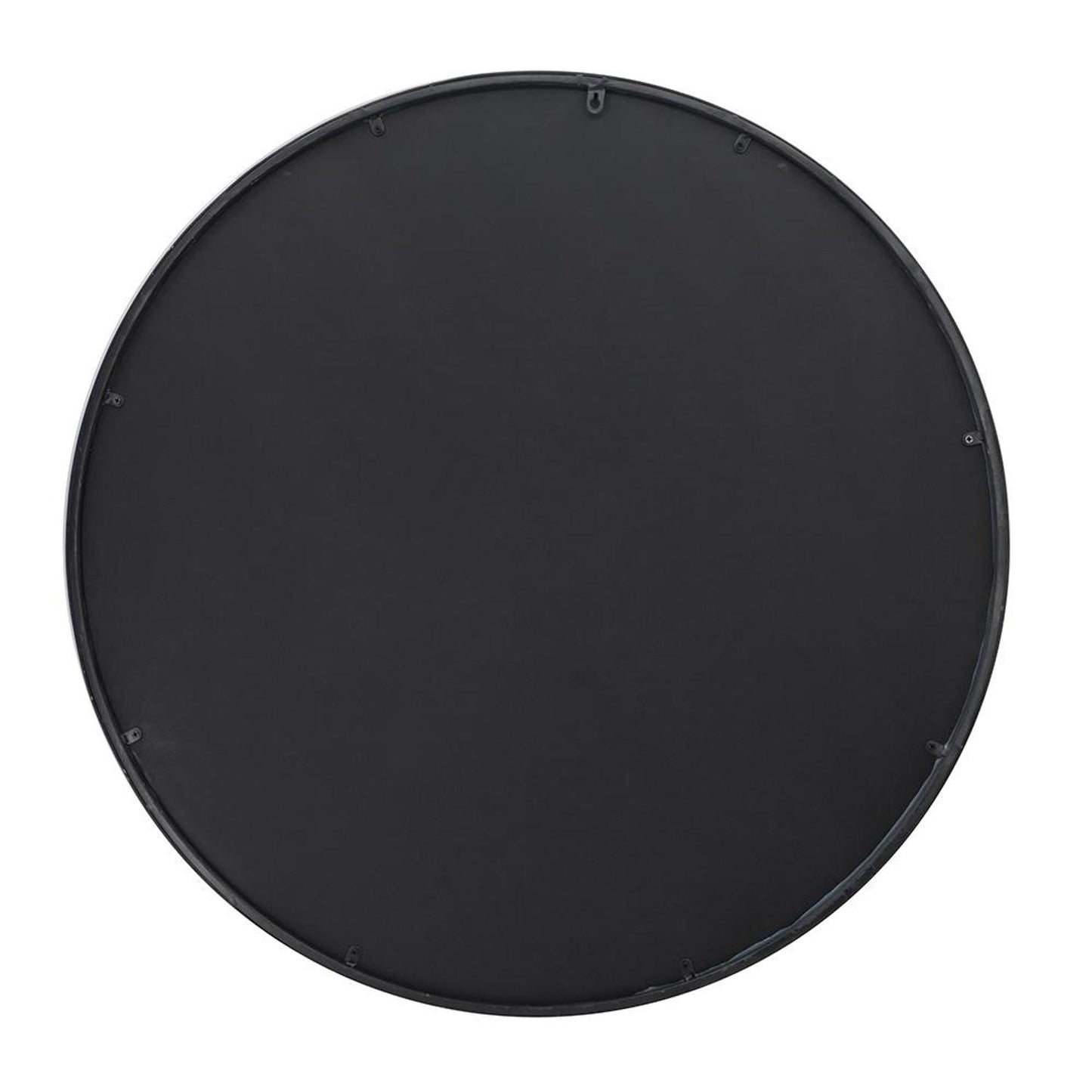 36" Black Round Framed Accent Mirror