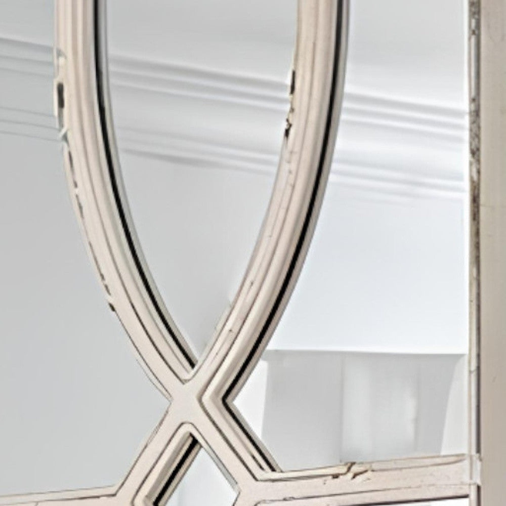 31" White Framed Accent Mirror