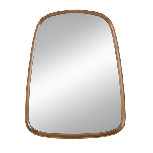 37" Brown Abstract Framed Accent Mirror