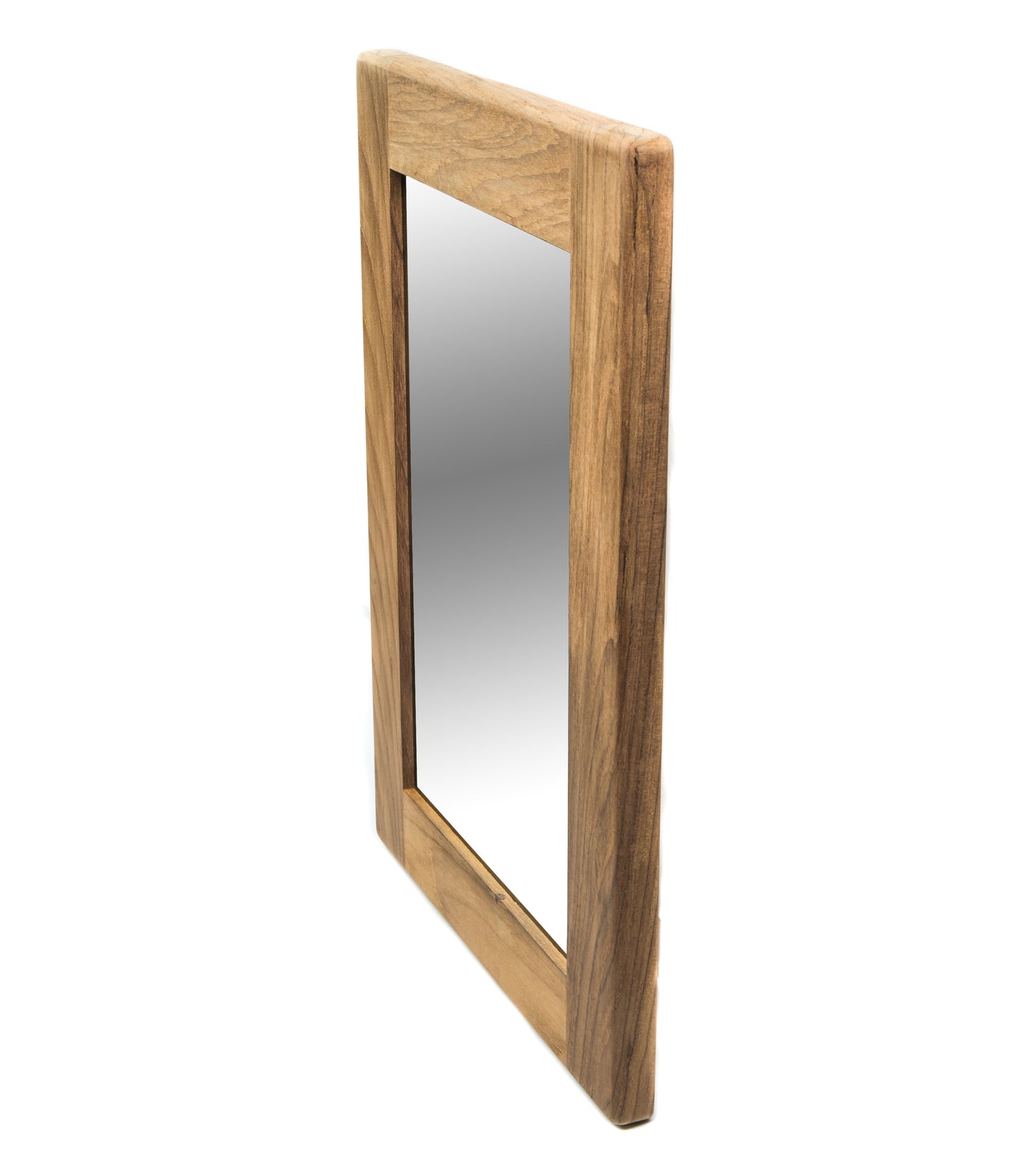 15" Brown Accent Solid Wood Mirror