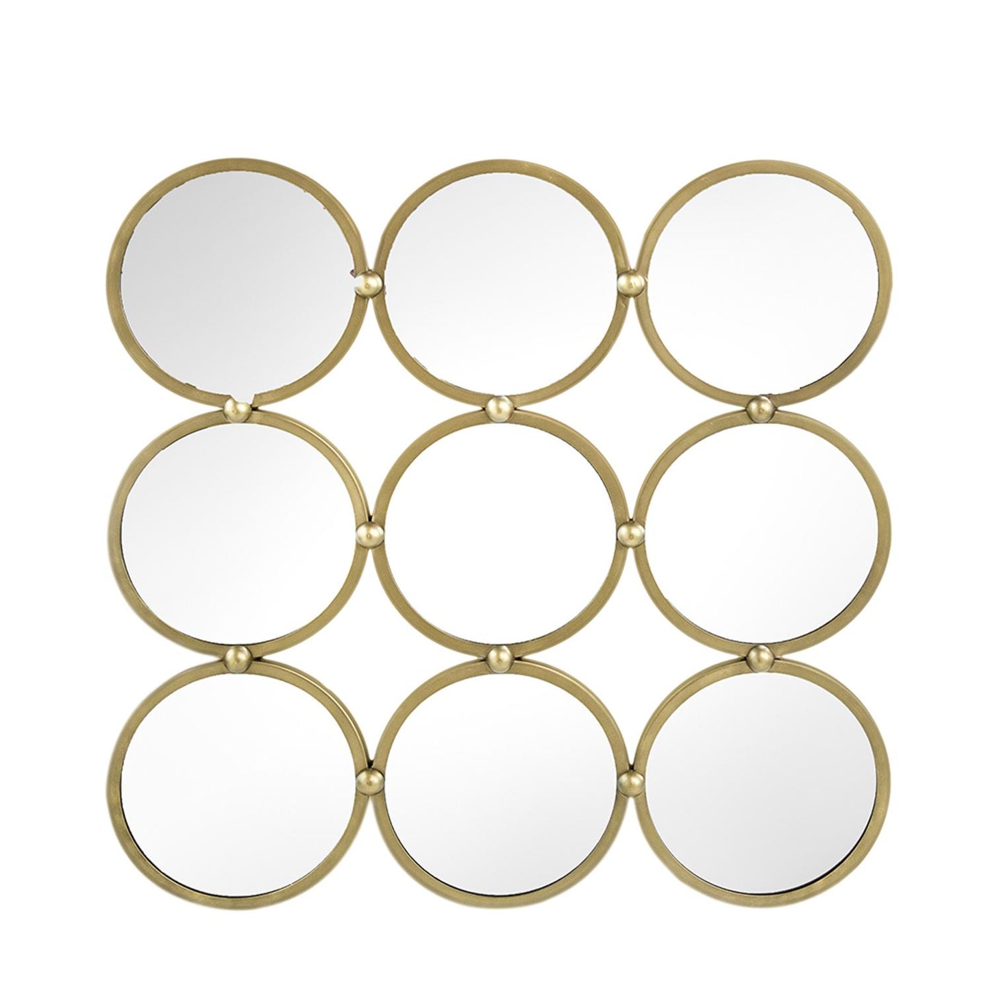 27" Champagne Abstract Framed Accent Mirror