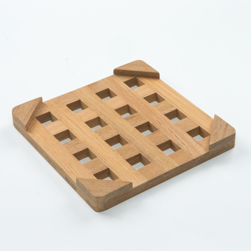 6.00 " Square Wood Trivet