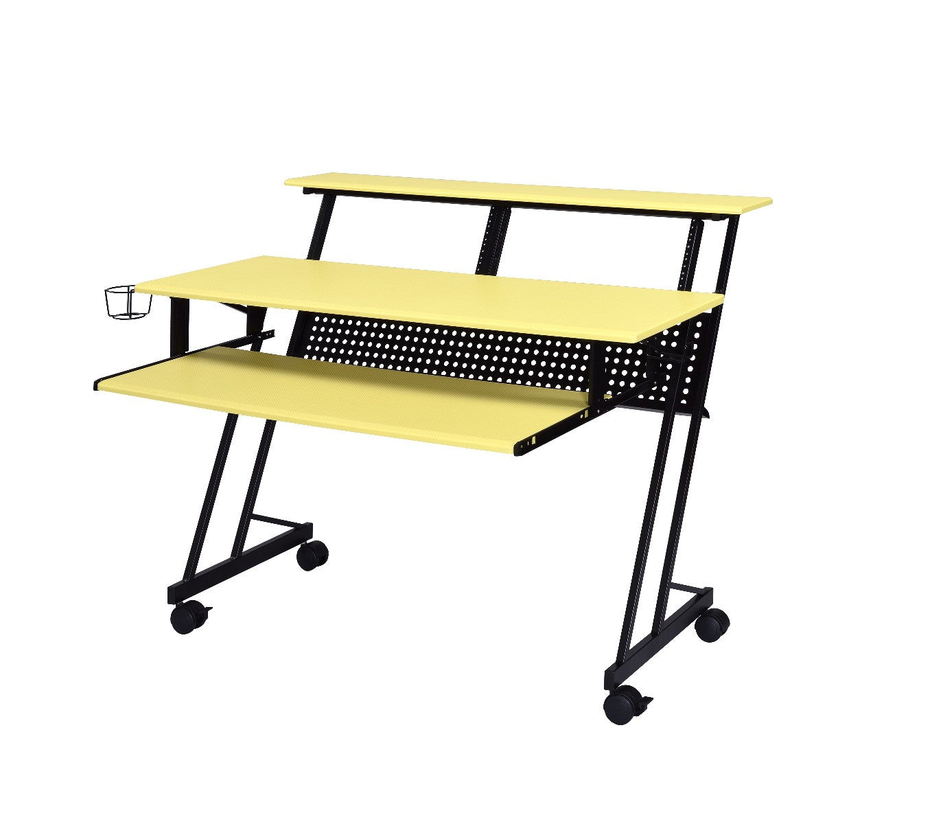 47" Yellow and Black Computer Desk