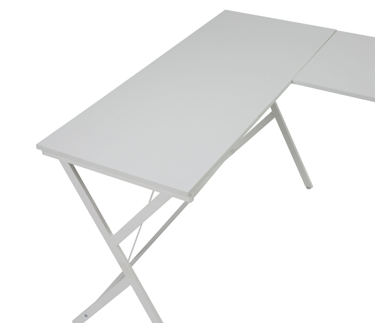 62" White L Shape Computer Desk