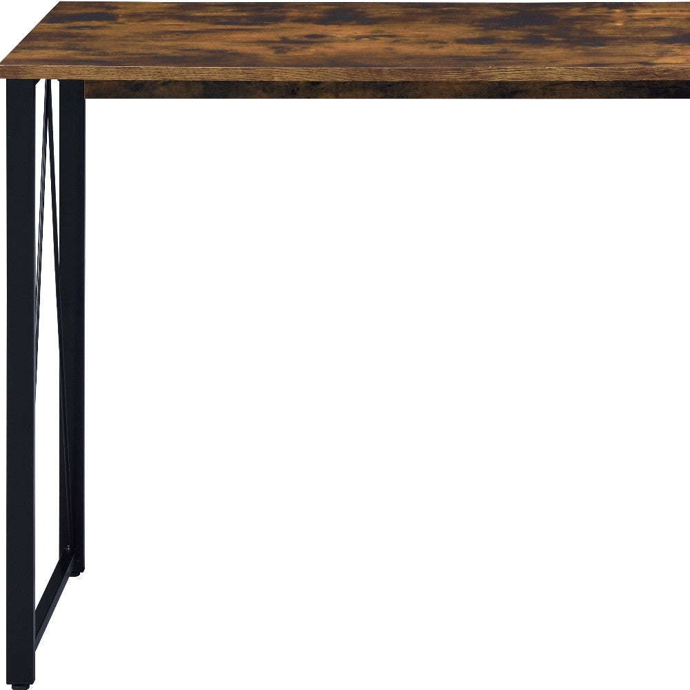 47" Brown and Black Writing Desk