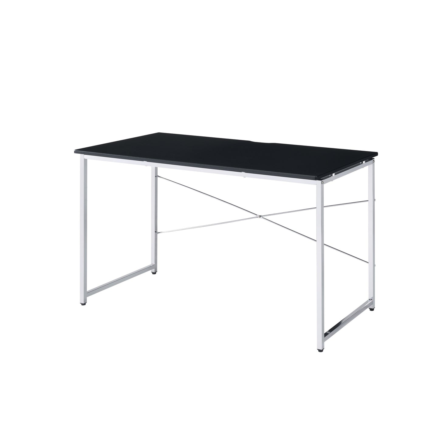 47" Black and Silver Writing Desk