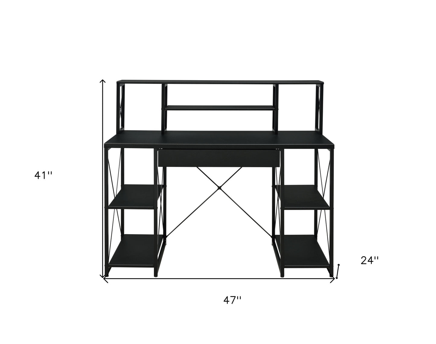 47" Black Computer Desk