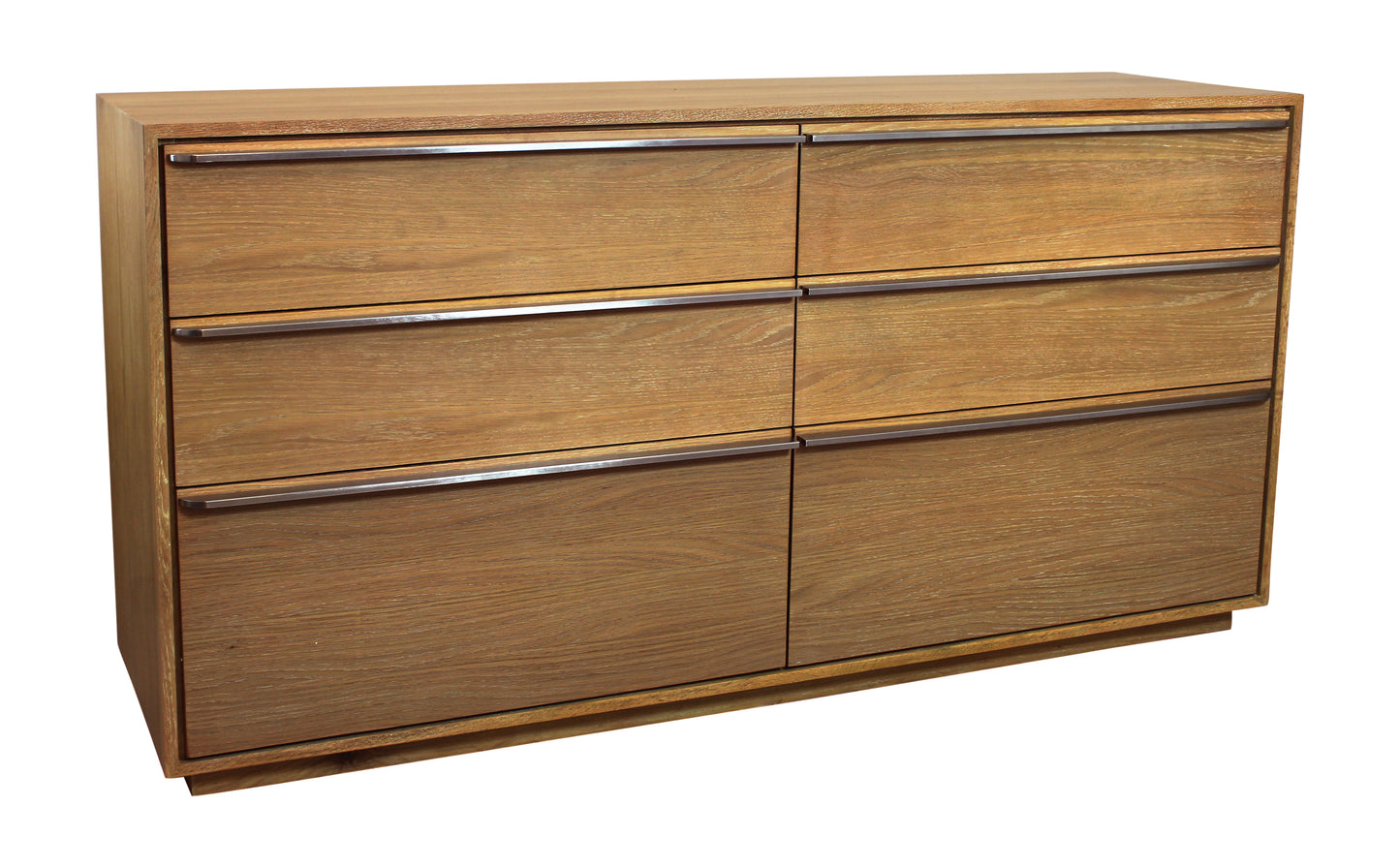 72" Natural Solid Wood Six Drawer Double Dresser